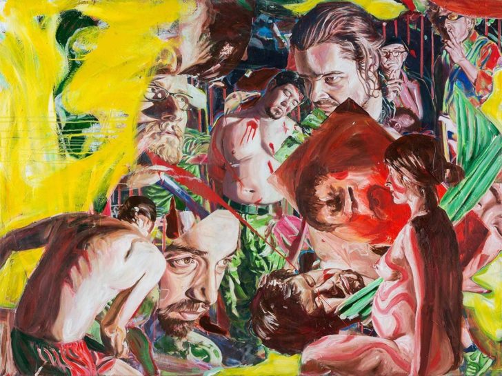 Martin Ziegler, Die Geißelung Christi, 150x200 cm, 2013, Acryl auf Leinwand