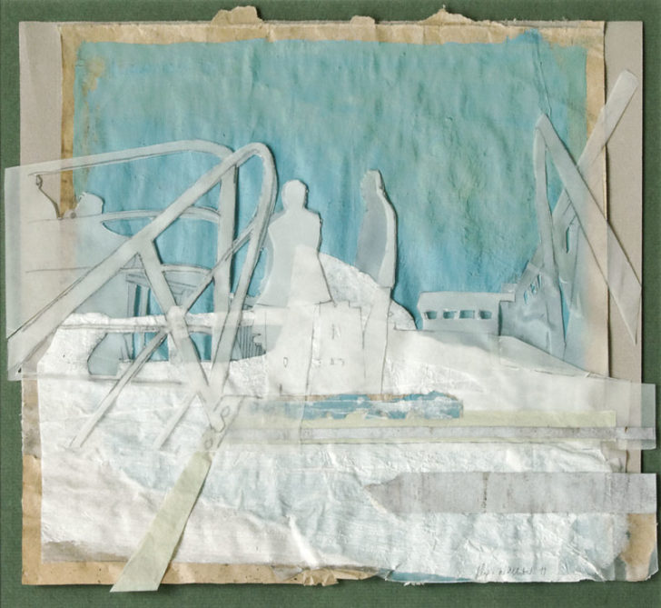 Christiane Wachter, MS Fram, 26x30 cm, 2012, Mischtechnik auf Papier