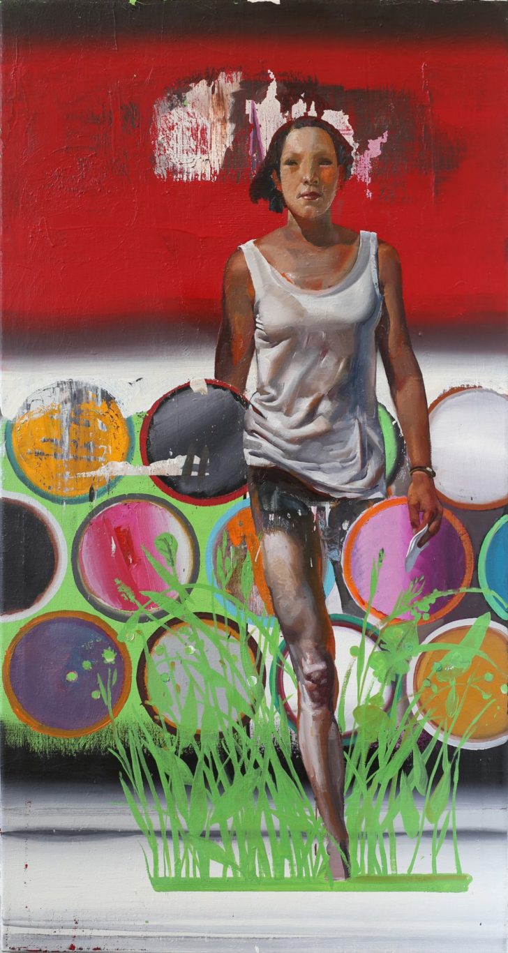 Rayk Goetze, Botin, 160x85 cm, 2015, Öl und Acryl auf Leinwand