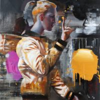 Rayk Goetze, Weisung, 120x90 cm, 2015, Öl und Acryl auf Leinwand