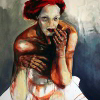 Agnes Michalczyk, Geisha, 130x150 cm, 2009, Mischtechnik auf Leinwand