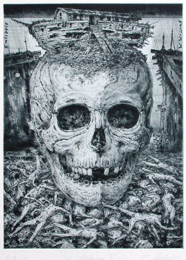 Thomas Löhning, Apokalypse IV, 21,9x29,8 cm, 2013, Radierung
