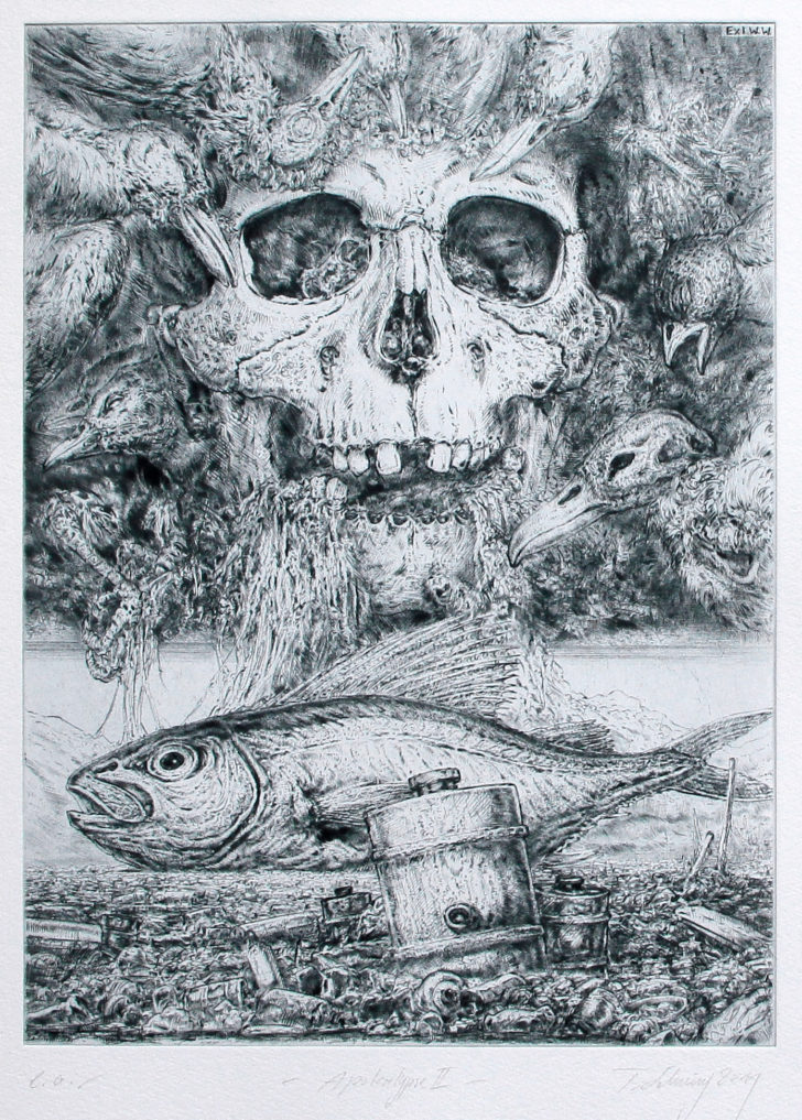Thomas Löhning, Apokalypse 2, 21,9x29,8 cm, 2001, Radierung