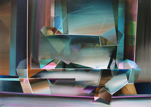 Marten Kirbach, o. T., 70x100 cm, 2013, Acryl auf Leinwand