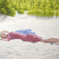 Oliver Pfützenreuter, Boy on the Beach, 100x150 cm, Öl auf Leinwand