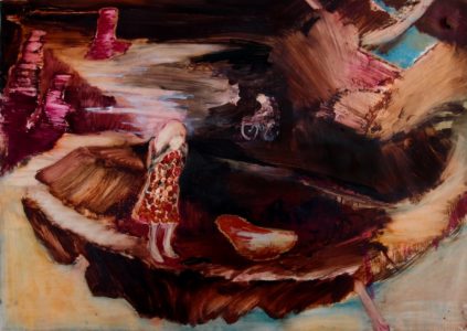 Rao Fu, circle way, 70x100 cm, 2016, Öl auf Papier