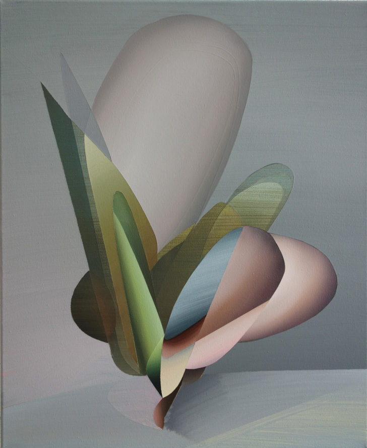 Marten Kirbach, Blüte, 55x45 cm, 2017, Acryl auf Leinwand