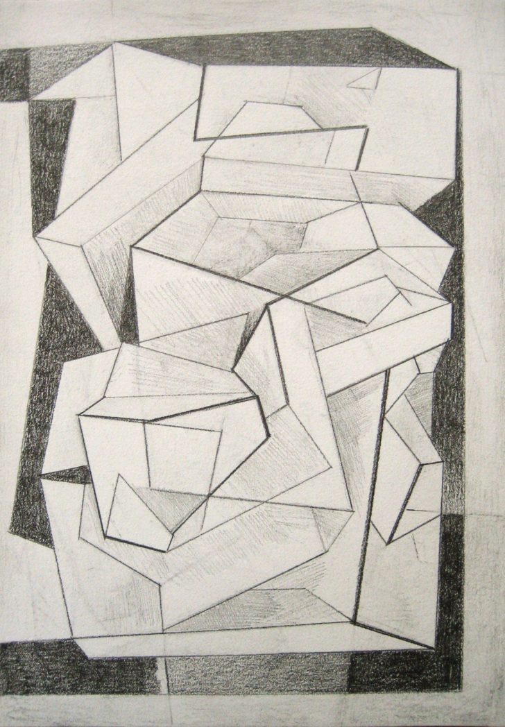 Marten Kirbach, Raumrhythmus II, 21x14,8 cm, 2013, Graphit auf Papier