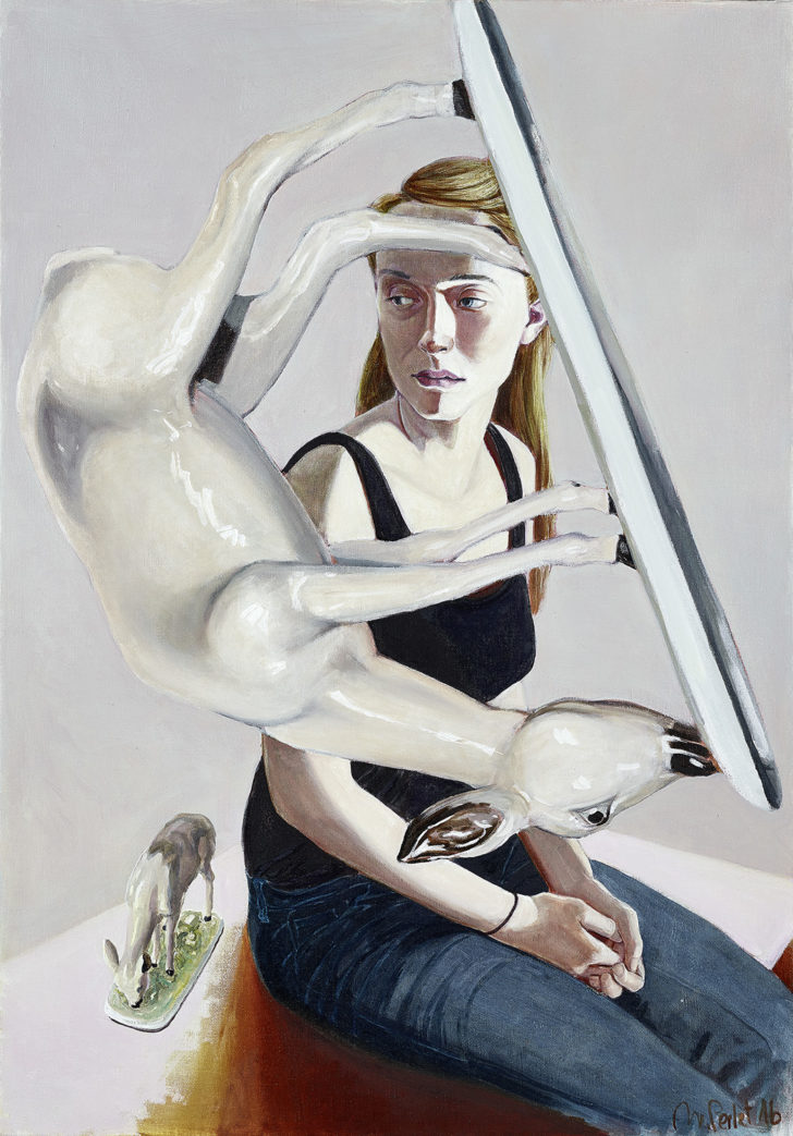 Mathias Perlet, Bambi mortale, 100x140 cm, 2016, Öl auf Leinwand