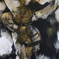 Juana Anzellini, Nicht sehen wollen (Felipe S.), 54x80 cm, 2017, Öl und Acryl auf Leinwand