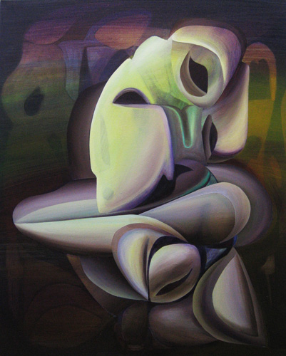 Marten Kirbach, Geist II, 75x60 cm, 2012, Acryl auf Leinwand