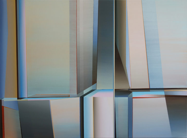 Marten Kirbach, Klar auf klar, 75x100 cm, 2019, Acryl auf Leinwand