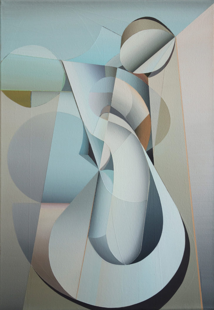 Marten Kirbach, Zirkulus, 50x35 cm, 2019, Acryl auf Leinwand