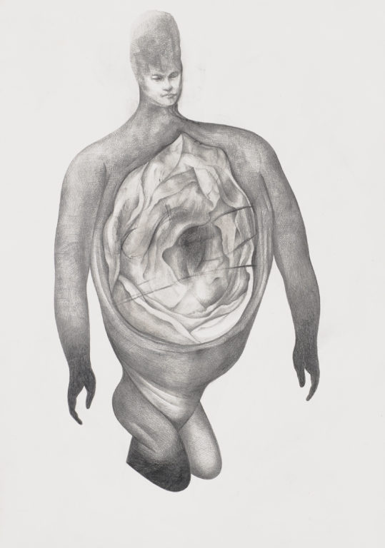 Sabine Graf, "blühen", 21x29,7 cm, 2018, Bleistift auf Papier