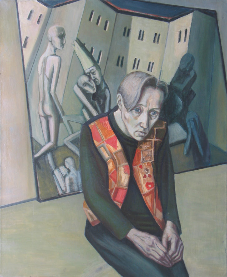 Doris Ziegler, Selbst mit indischer Weste, 110x90 cm, 1994