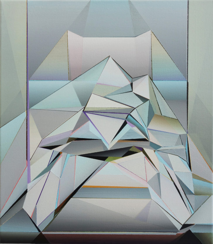 Marten Kirbach, Diamant, 2019, 40x35 cm, Acryl auf Leinwand