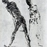 Madeleine Heublein, Empedokles II, 70x50 cm, Monotypie