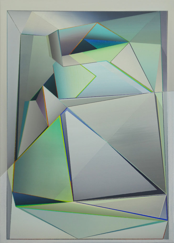 Marten Kirbach, Tektonik II, 70x50 cm, 2019, Acryl auf Leinwand