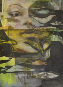 Lisa Wölfel, Drift, 110x80 cm, 2020_Tusche und Pastell auf Leinwand