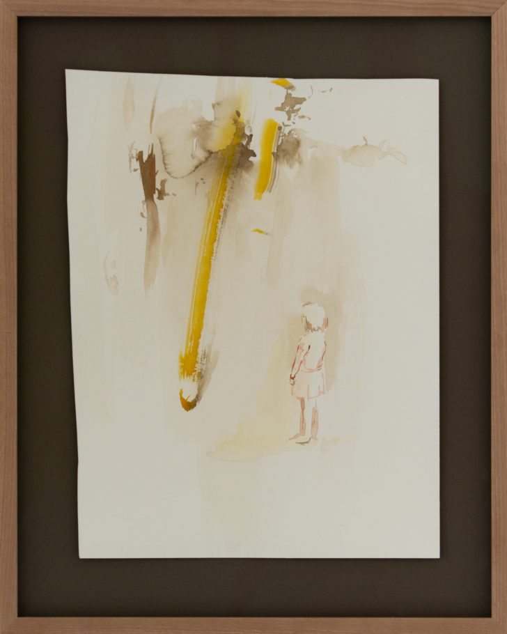 Gabriele Worgitzki - o.T. (aus der Serie "begehbare Räume") - 2021 - 35x34,5 cm - Farbige Tusche auf Papier