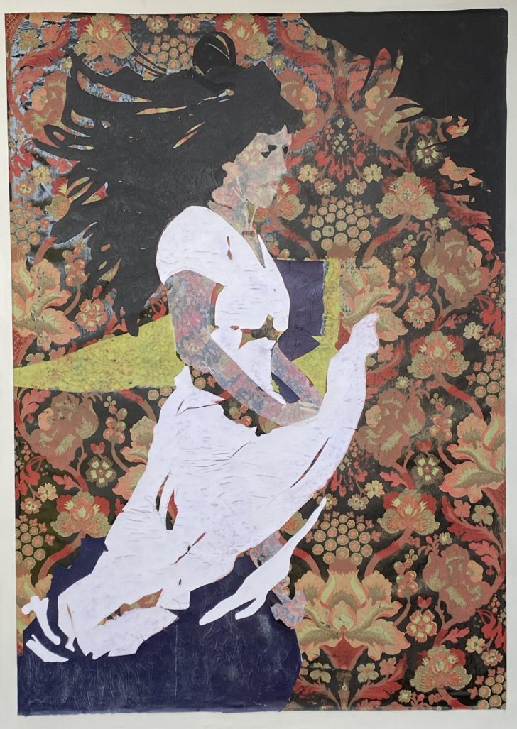 Christiane Wachter - Amy - 2022 - Collage auf Papier - 100 x 71 cm