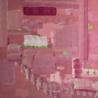 Üm 2, 2021 Acryl, Lack, Edding auf Leinwand anonyme Mitarbeit von Ausstellungsbesucher*innen 140 x 140 cm